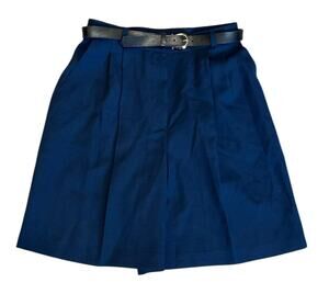Requirements Shorts Womens 14P Pleated Navy Blue Vintage USA 80s 90s Momcore NWT